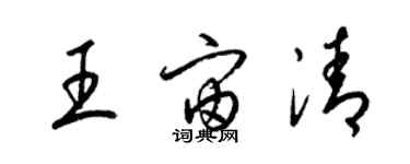 梁锦英王宙清草书个性签名怎么写