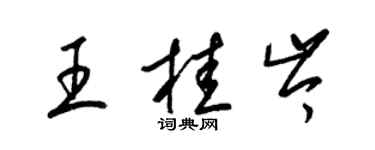 梁锦英王桂岑草书个性签名怎么写