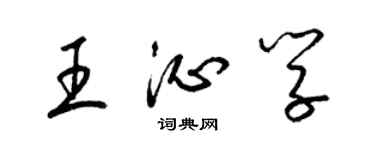 梁锦英王沁学草书个性签名怎么写