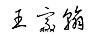 梁锦英王宗翰草书个性签名怎么写