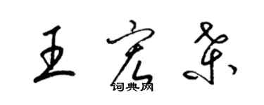 梁锦英王宏桑草书个性签名怎么写