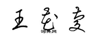梁锦英王花庆草书个性签名怎么写