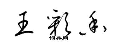 梁锦英王彩香草书个性签名怎么写
