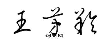 梁锦英王芳羚草书个性签名怎么写