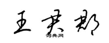 梁锦英王君郡草书个性签名怎么写