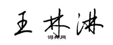 梁锦英王林淋草书个性签名怎么写