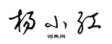 梁锦英杨小红草书个性签名怎么写