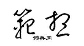 梁锦英范想草书个性签名怎么写