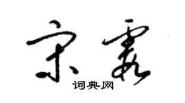 梁锦英宋霞草书个性签名怎么写