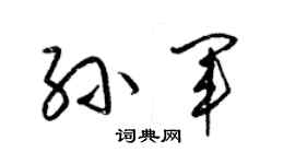 梁锦英孙军草书个性签名怎么写