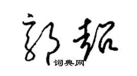 梁锦英郭超草书个性签名怎么写