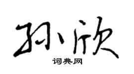 曾庆福孙欣行书个性签名怎么写