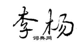 曾庆福李杨行书个性签名怎么写