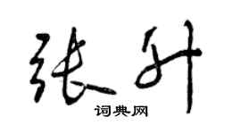 曾庆福张升行书个性签名怎么写