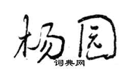 曾庆福杨园行书个性签名怎么写