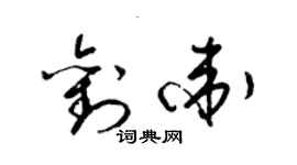 梁锦英刘卫草书个性签名怎么写