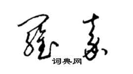 梁锦英罗嘉草书个性签名怎么写