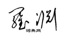 梁锦英罗渊草书个性签名怎么写