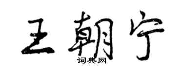曾庆福王朝宁行书个性签名怎么写