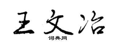曾庆福王文冶行书个性签名怎么写