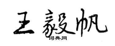 曾庆福王毅帆行书个性签名怎么写