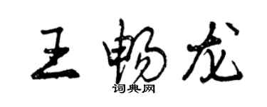 曾庆福王畅龙行书个性签名怎么写