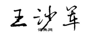 曾庆福王沙军行书个性签名怎么写