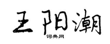 曾庆福王阳潮行书个性签名怎么写