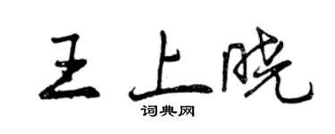曾庆福王上晓行书个性签名怎么写