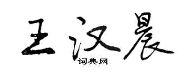 曾庆福王汉晨行书个性签名怎么写