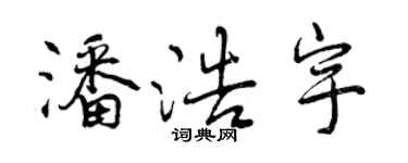 曾庆福潘浩宇行书个性签名怎么写