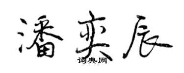 曾庆福潘奕辰行书个性签名怎么写