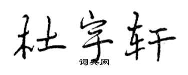 曾庆福杜宇轩行书个性签名怎么写