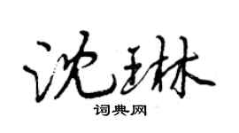 曾庆福沈琳行书个性签名怎么写