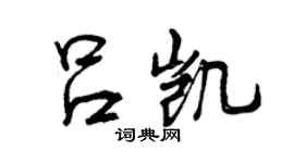 曾庆福吕凯行书个性签名怎么写