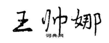 曾庆福王帅娜行书个性签名怎么写