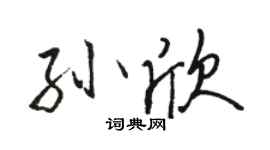 骆恒光孙欣行书个性签名怎么写