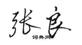 骆恒光张良行书个性签名怎么写