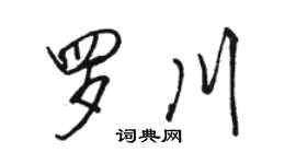 骆恒光罗川行书个性签名怎么写