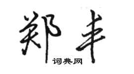 骆恒光郑丰行书个性签名怎么写