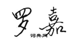 骆恒光罗嘉行书个性签名怎么写