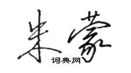 骆恒光朱蒙行书个性签名怎么写