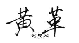 骆恒光黄革行书个性签名怎么写