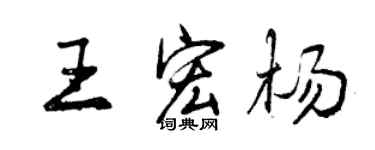 曾庆福王宏杨行书个性签名怎么写