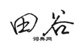 骆恒光田谷行书个性签名怎么写