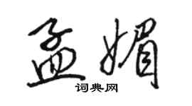 骆恒光孟媚行书个性签名怎么写