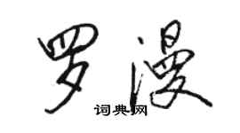 骆恒光罗漫行书个性签名怎么写