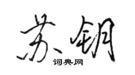 骆恒光苏钥行书个性签名怎么写