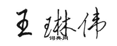 骆恒光王琳伟行书个性签名怎么写