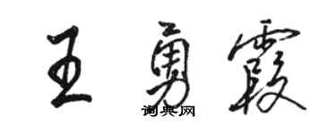 骆恒光王勇霞行书个性签名怎么写